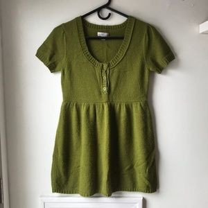 Green sweater dress